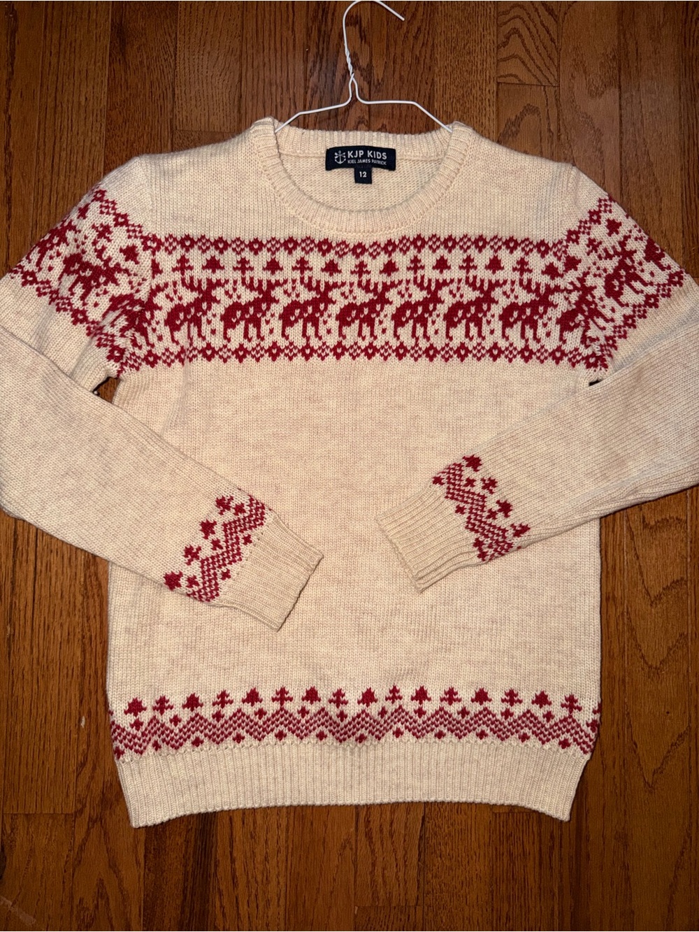 Kiel James Patrick KJP Kids McCallister Kids Sweater Nordic Reindeer 12 EUC